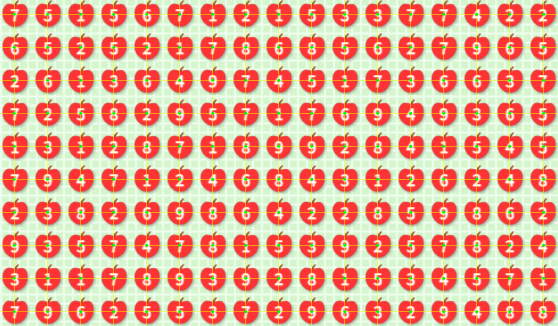 Grid overlay showing cell alignment